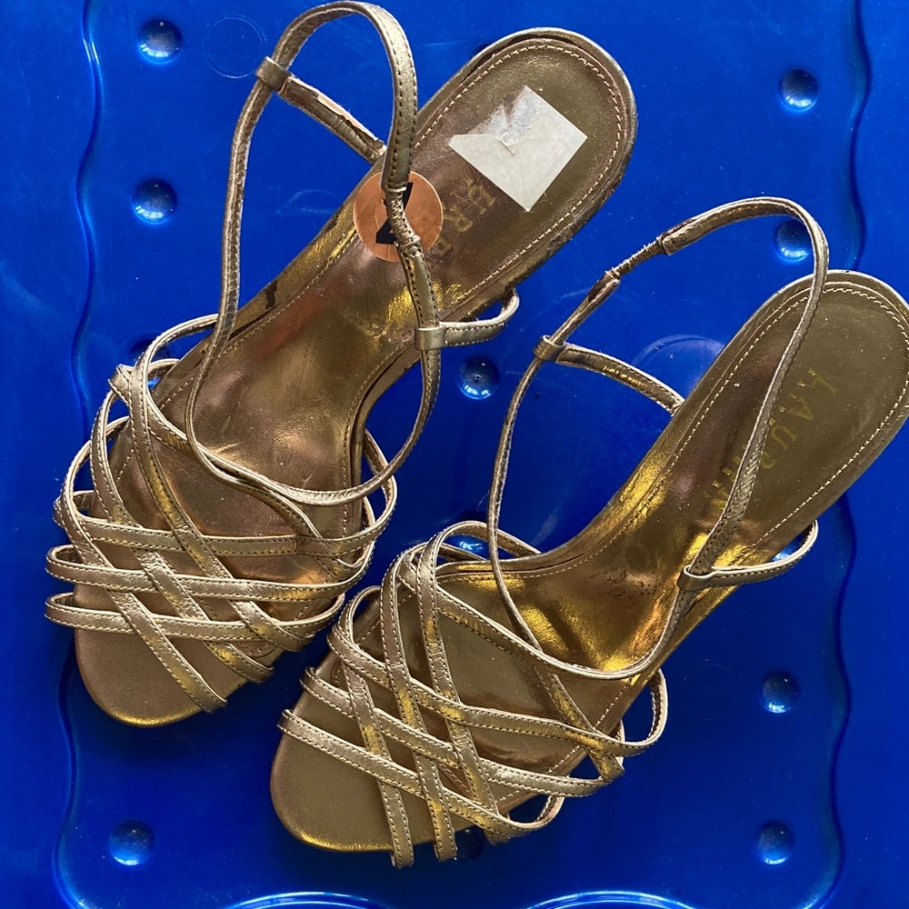 Elegant Gold Strappy Sandals